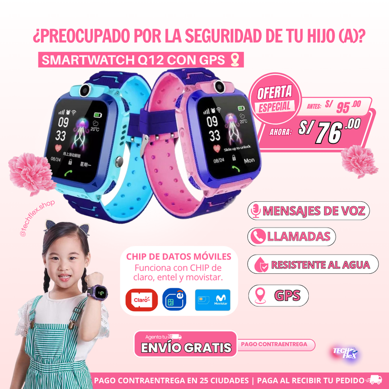 SMARTWATCH Q12 NIÑOS GPS